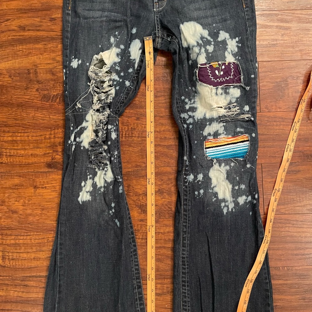 Candie’s Boho Mexican Embroidery and Serape Jeans